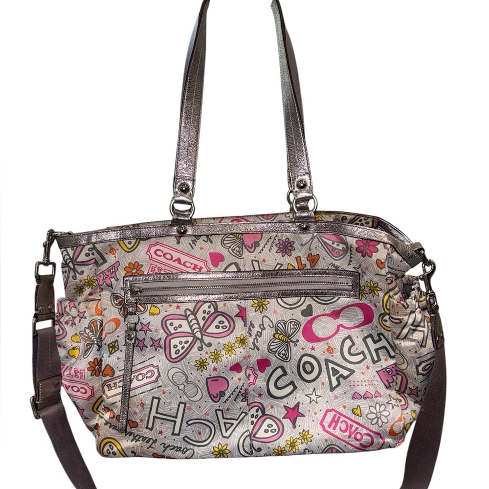 Coach Poppy Multicolor Diaper Tote Bag